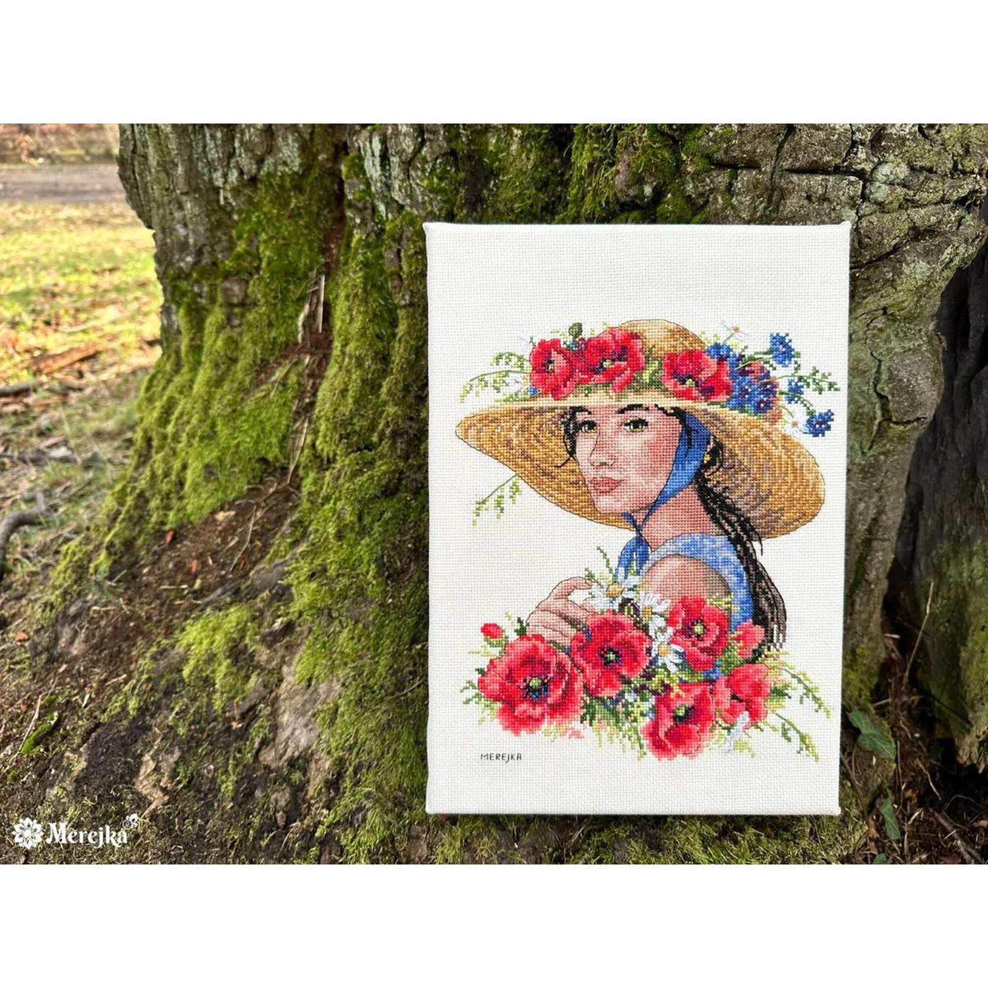 Merejka Flower Hat Counted Cross Stitch Kit